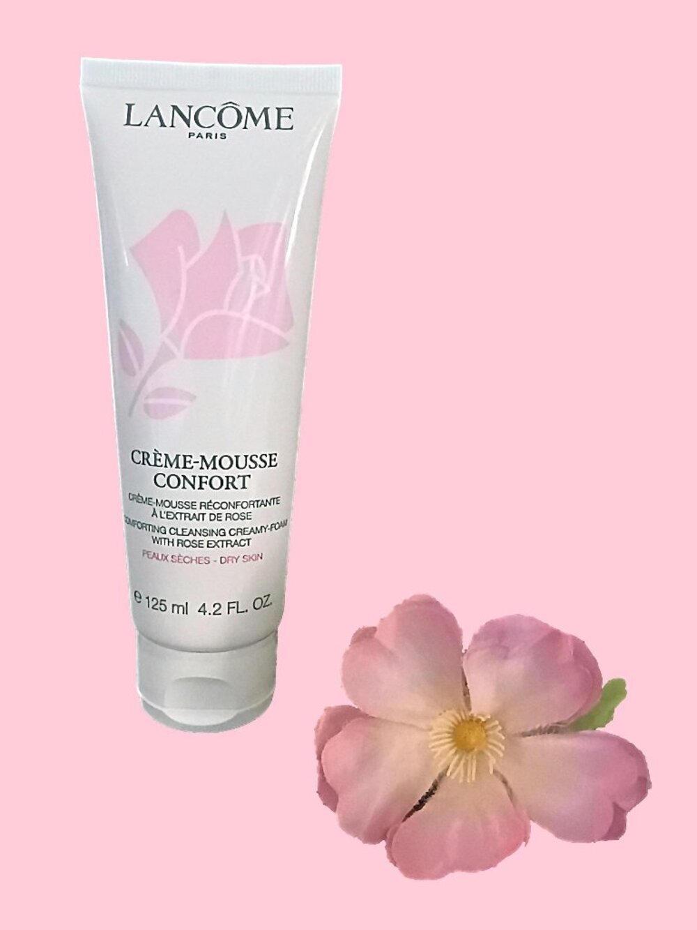 Lancome Rose Creme Mouse Confort Cleansing Foam Cleanser Full Size 4.2 FL OZ